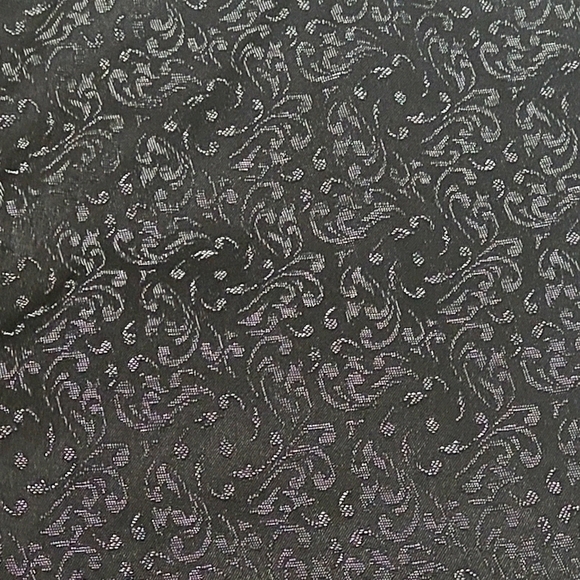 Vintage Jaclyn Smith Black Trousers with Silver Jacquard Print Women's (12) - Picture 3 of 10